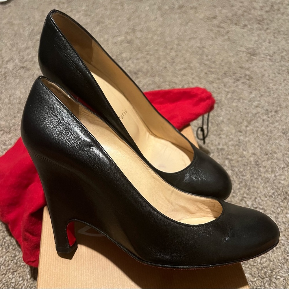 Christian Louboutin Morphing 100 sz 38.5/8 black nappa leather
